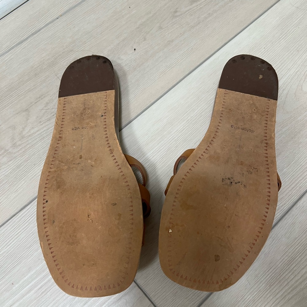 Dolce Vita Tan Size 8 Cait Slides - Picture 8 of 9